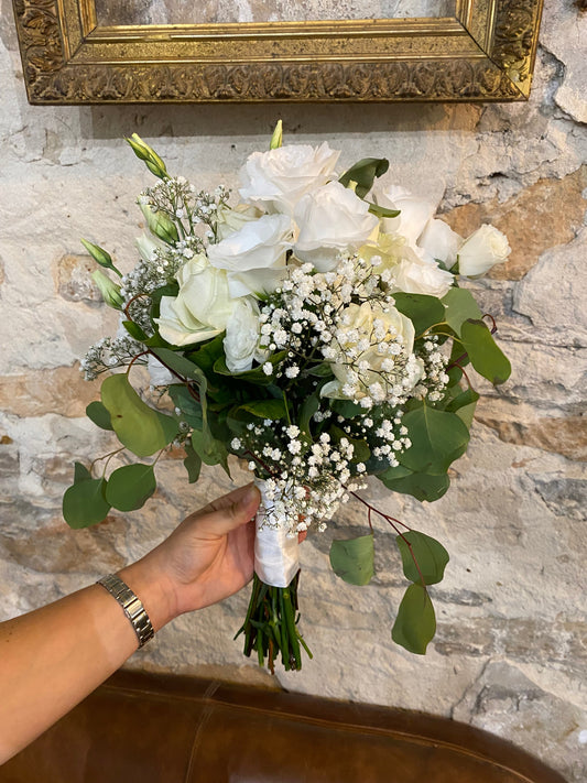 Bouquet de mariée blanc pour Mariage à Saint Cyr sur Mer