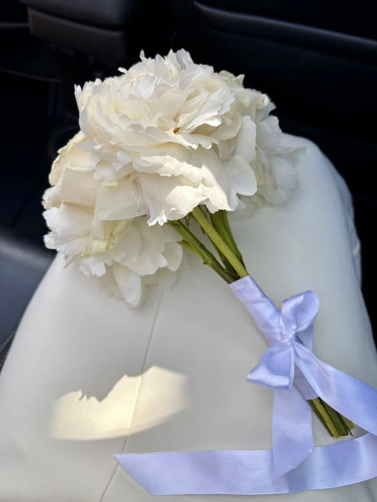 Bouquet de Mariée à base de Roses et Pivoines