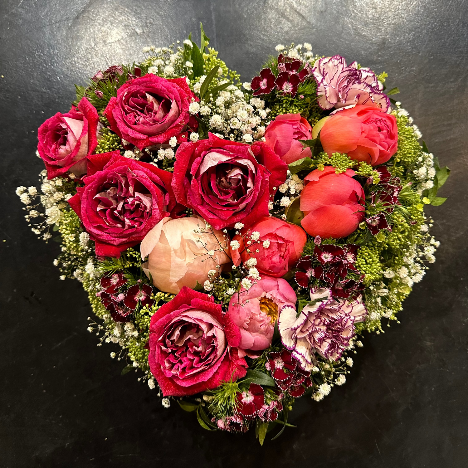 Coeur fleuri Deuil Bettina